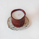 VELA CURVA COPPER JADE  CON PLATO WINTER WOOD