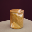 VASO DE VELA - ÓNIX CARAMELO