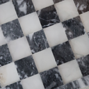 AJEDREZ MEDIANO - MÁRMOL GRIS CON BLANCO