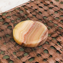 CENICERO TRÍO CHICO - MÁRMOL TRAVERTINO FIORITO, ÓNIX NARANJA Y ÓNIX VERDE