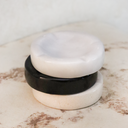 CENICERO TRÍO MINI - MÁRMOL TRAVERTINO FIORITO, NEGRO Y BLANCO
