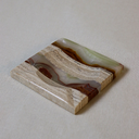 CENICERO PARQUET - MÁRMOL TRAVERTINO FIORITO Y ÓNIX VERDE