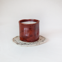 VELA CURVA COPPER JADE  CON PLATO WINTER WOOD