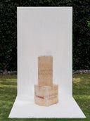 FLORERO TRES CURVAS - MÁRMOL NEGRO CON VETAS BLANCAS